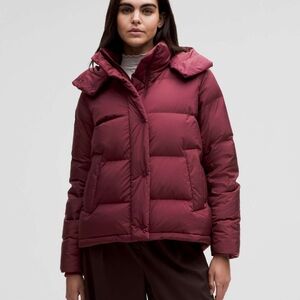 Lululemon Womens Wunder Puff Jacket Garnet / Deep Luxe Like New * Missing Hood